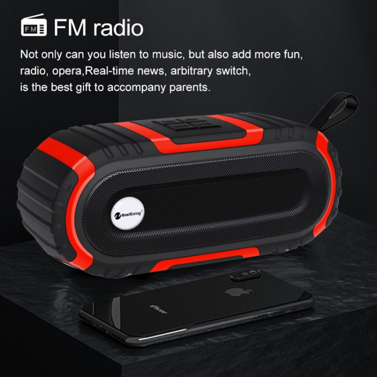 New Rixing NR5016 Wireless Portable Bluetooth Speaker Stereo Sound 10W System Music Subwoofer Column, Support TF Card, FM(Black) - Desktop Speaker by NewRixing | Online Shopping South Africa | PMC Jewellery | Buy Now Pay Later Mobicred