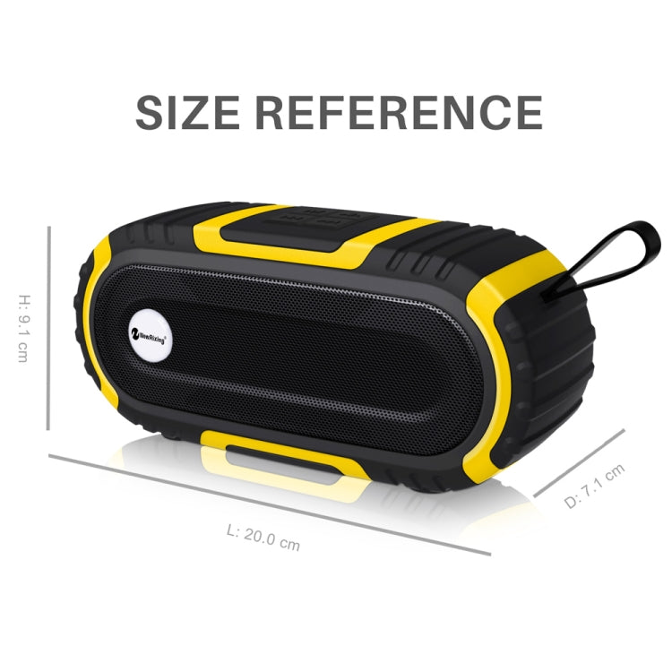 New Rixing NR5016 Wireless Portable Bluetooth Speaker Stereo Sound 10W System Music Subwoofer Column, Support TF Card, FM(Yellow) - Desktop Speaker by NewRixing | Online Shopping South Africa | PMC Jewellery | Buy Now Pay Later Mobicred