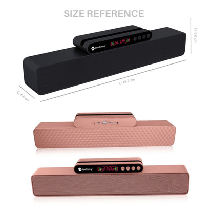 Newrixing NR-5017 LED Bluetooth Portable Speaker TWS Connection Loudspeaker Sound System 10W Stereo Surround Speaker(Rose Gold) - Desktop Speaker by NewRixing | Online Shopping South Africa | PMC Jewellery | Buy Now Pay Later Mobicred