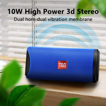 T&G TG113 Portable Bluetooth Speakers Waterproof Stereo Outdoor Loudspeaker MP3 Bass Sound Box with FM Radio(Black) - Desktop Speaker by T&G | Online Shopping South Africa | PMC Jewellery | Buy Now Pay Later Mobicred