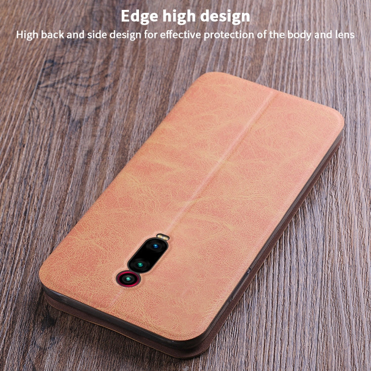 For Xiaomi Mi 9T/9T Pro/Redmi K20 MOFI Crazy Horse Texture Horizontal Flip Protective Leather Case(Brown) - Xiaomi Cases by MOFI | Online Shopping South Africa | PMC Jewellery