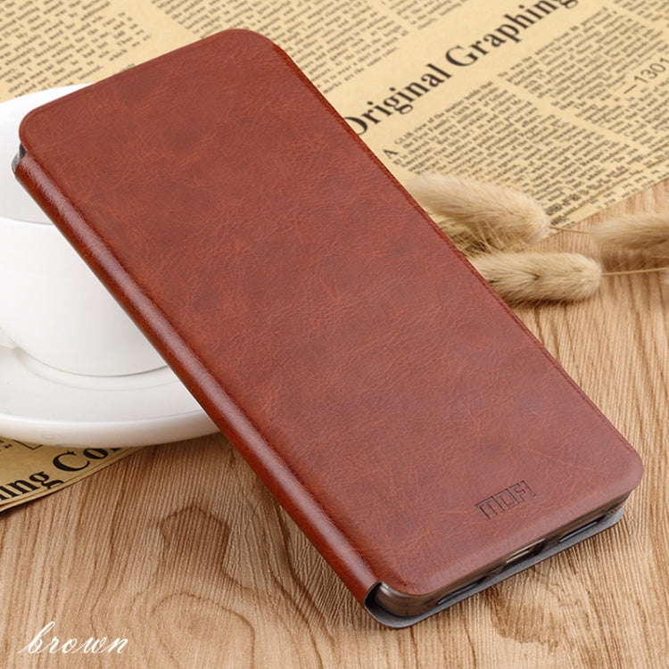 For Xiaomi RedMi K30 MOFI Rui Series Classical Leather Flip Leather Case With Bracket Embedded Steel Plate All-inclusive(Brown) - Xiaomi Cases by MOFI | Online Shopping South Africa | PMC Jewellery