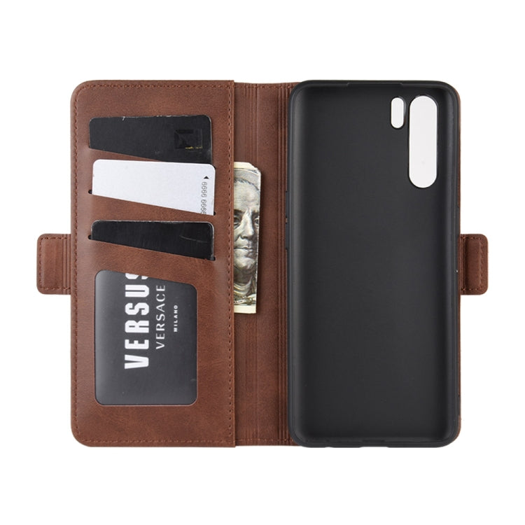 For OPPO A91 Dual-side Magnetic Buckle Horizontal Flip PU Leather Case with Holder & Card Slots & Wallet(Brown) - OPPO Cases by PMC Jewellery | Online Shopping South Africa | PMC Jewellery | Buy Now Pay Later Mobicred