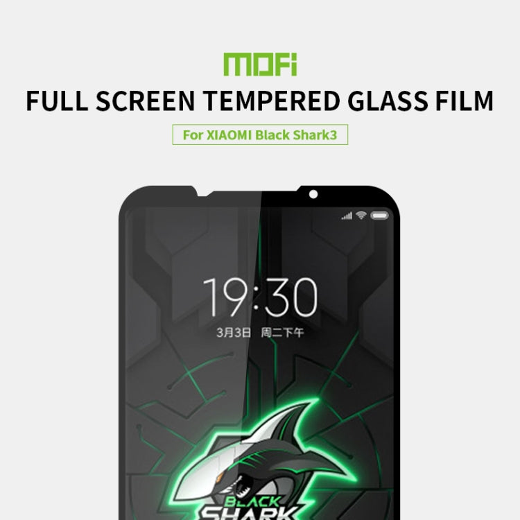 For Xiaomi Black Shark 3 MOFI 9H 2.5D Full Screen Tempered Glass Film(Black) -  by MOFI | Online Shopping South Africa | PMC Jewellery