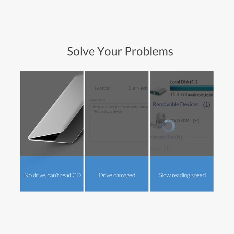 ORICO XD007 USB3.0 External CD Driver - free shipping - PMC Jewellery - Order now!