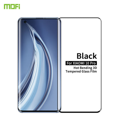 For Xiaomi Mi 10 Pro MOFI 9H 3D Explosion Proof Thermal Bending Full Screen Covered With Tempered Glass Film(Black) -  by MOFI | Online Shopping South Africa | PMC Jewellery