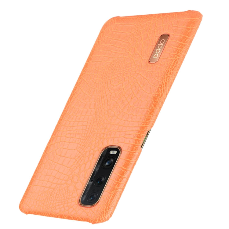 For Oppo Find X2 Pro Shockproof Crocodile Texture PC + PU Case(Orange) - OPPO Cases by PMC Jewellery | Online Shopping South Africa | PMC Jewellery | Buy Now Pay Later Mobicred