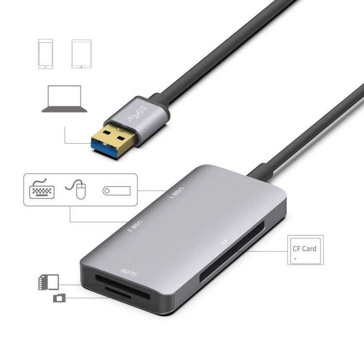 Onten 8107 USB3.0 HUB with CF SD TF Card Reader - free shipping - PMC Jewellery - Order now!