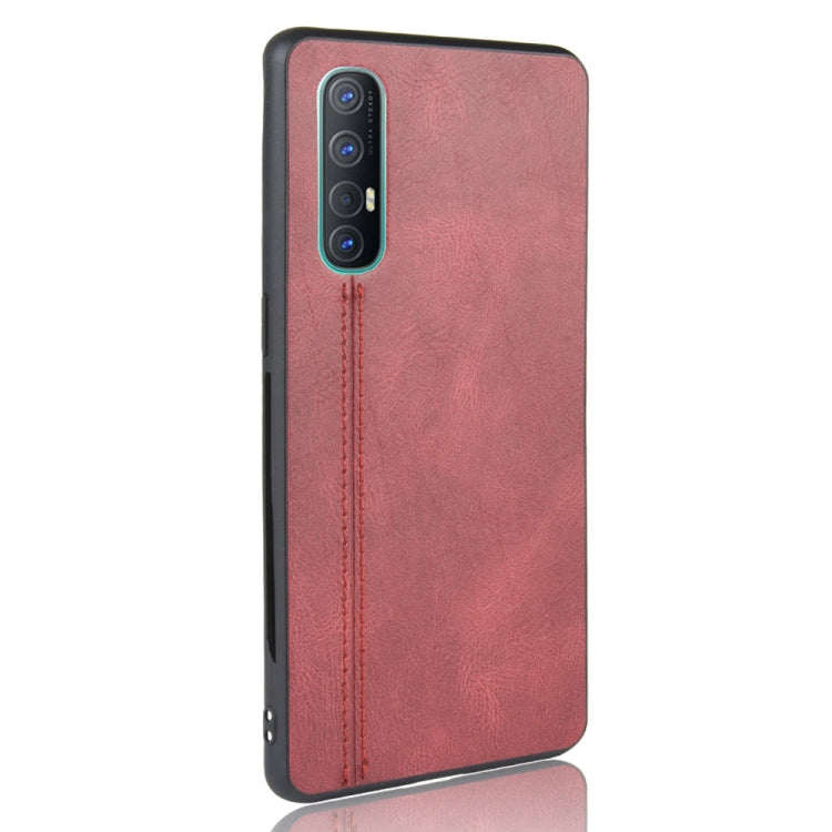 For Oppo Find X2 Neo Shockproof Sewing Cow Pattern Skin PC + PU + TPU Case(Red) - OPPO Cases by PMC TechLife | Online Shopping South Africa | PMC TechLife | Buy Now Pay Later Mobicred
