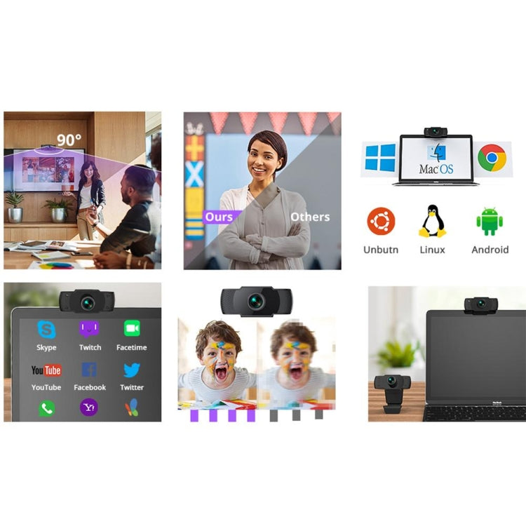 HD 1080P Megapixels USB Webcam Camera CMOS Sensor with MIC for Computer PC Laptops - HD Camera by PMC Jewellery | Online Shopping South Africa | PMC Jewellery | Buy Now Pay Later Mobicred