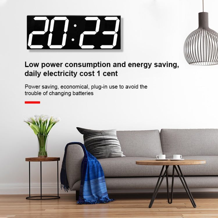 LED Digital Clock Living Room Wall Clock Creative WIFI Clock US Plug, Style:4 Bit WIFI, Color:Hollow White - Wall Clock by PMc TechLife | Online Shopping South Africa | PMc TechLife | Buy Now Pay Later Mobicred