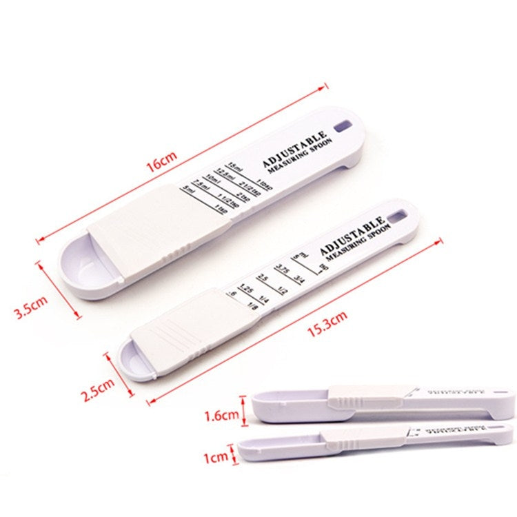 Creative Gadgets Adjustable Plastic Measuring Spoons Seasoning Combination Measuring Spoon - Kitchen Scales by PMC TechLife | Online Shopping South Africa | PMC TechLife | Buy Now Pay Later Mobicred