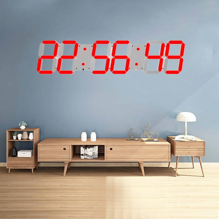 Multifunctional LED Wall Clock Creative Digital Clock, Style:Hollow Remote Control(Red Font) - Wall Clock by PMc TechLife | Online Shopping South Africa | PMc TechLife | Buy Now Pay Later Mobicred
