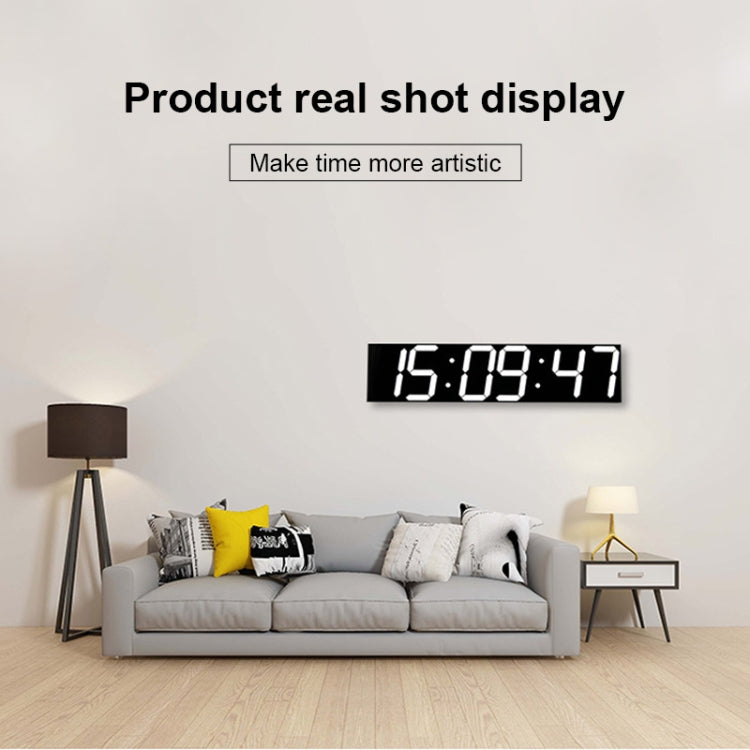 Multifunctional LED Wall Clock Creative Digital Clock, Style:Hollow Remote Control(Gold Font) - free shipping - PMc TechLife - Order now!