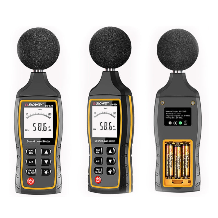 SNDWAY Handheld High Precision Noise Decibel Meter, Model:SW523 - Light & Sound Meter by SNDWAY | Online Shopping South Africa | PMC Jewellery | Buy Now Pay Later Mobicred