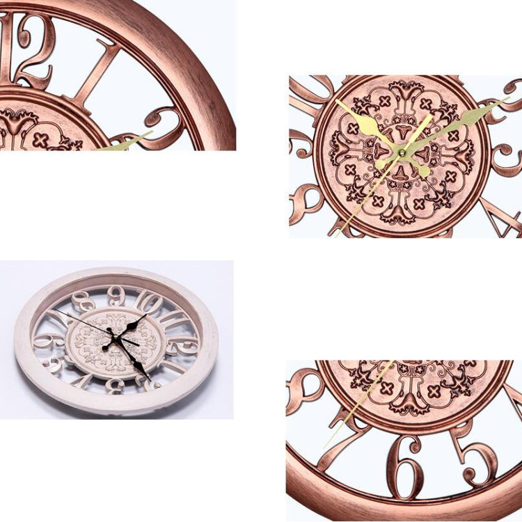 Home Round Retro Living Room Quartz Wall Clock(Antique Copper) - Wall Clock by PMc TechLife | Online Shopping South Africa | PMc TechLife | Buy Now Pay Later Mobicred