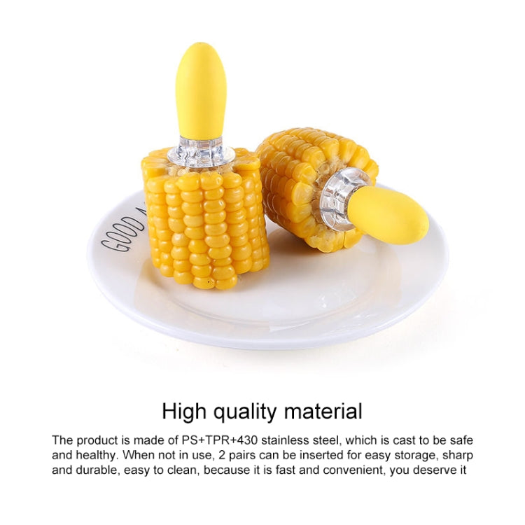 5 Pairs Outdoor BBQ Stainless Steel Corn Fork Fruit Fork Corn Device(Blue) - Gadgets by PMC TechLife | Online Shopping South Africa | PMC TechLife | Buy Now Pay Later Mobicred