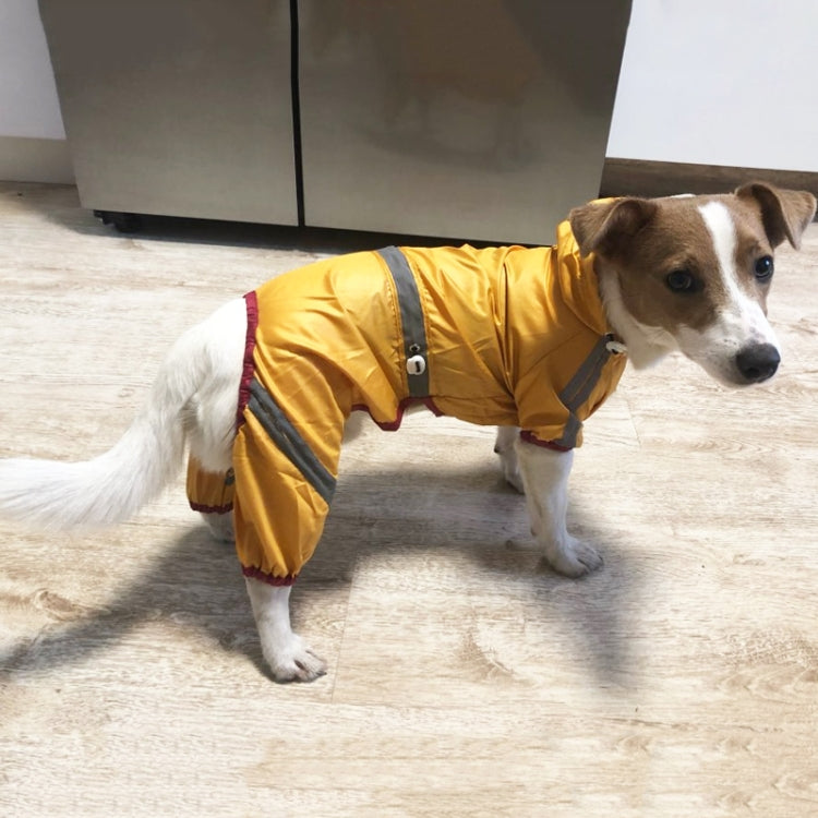 Waterproof Jacket Clothes Fashion Pet Raincoat Puppy Dog Cat Hoodie Raincoat, Size:XXL(Red) - Clothing by PMC Jewellery | Online Shopping South Africa | PMC Jewellery