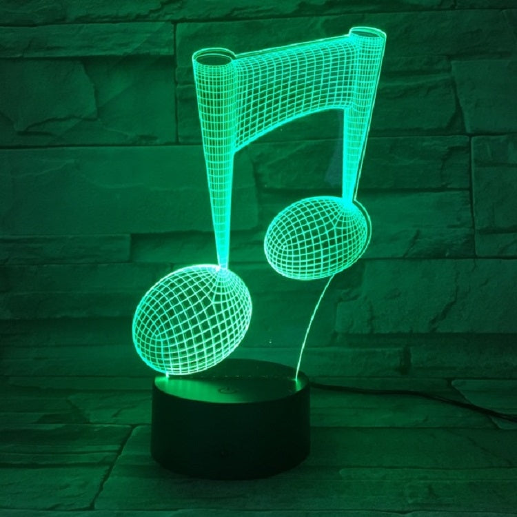 Music Note 3D Visual Light Touch Colorful Changing Decorative Table Lamp LED Night Light - Novelty Lighting by PMC TechLife | Online Shopping South Africa | PMC TechLife | Buy Now Pay Later Mobicred