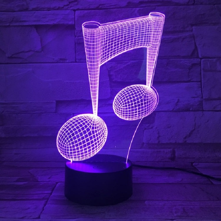 Music Note 3D Visual Light Touch Colorful Changing Decorative Table Lamp LED Night Light - Novelty Lighting by PMC TechLife | Online Shopping South Africa | PMC TechLife | Buy Now Pay Later Mobicred