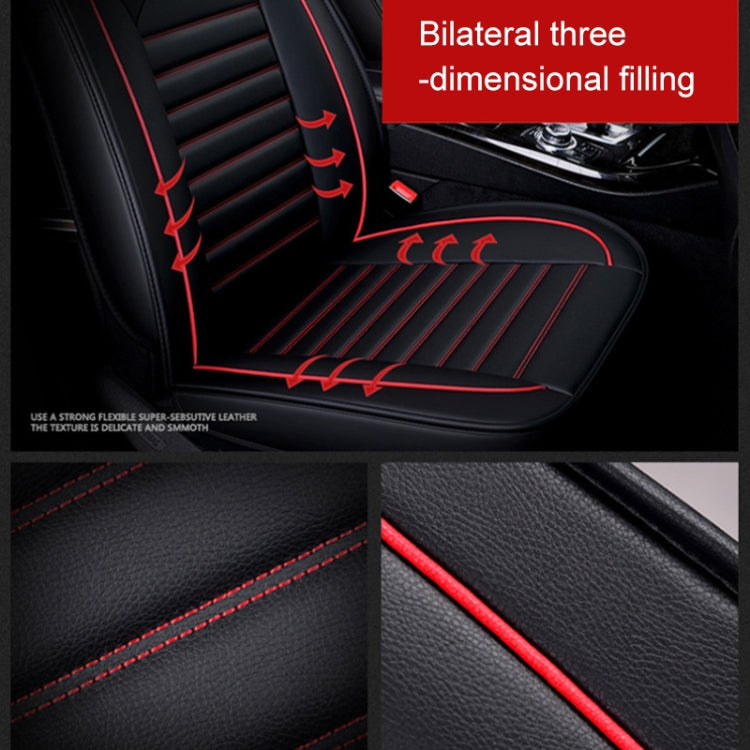 Universal PU Leather Car Seat Cover Black White - Seat Accessories by PMC TechLife | Online Shopping South Africa | PMC TechLife | Buy Now Pay Later Mobicred