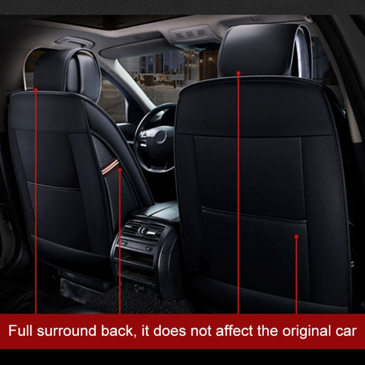 Universal PU Leather Car Seat Cover Black Red - Seat Accessories by PMC TechLife | Online Shopping South Africa | PMC TechLife | Buy Now Pay Later Mobicred