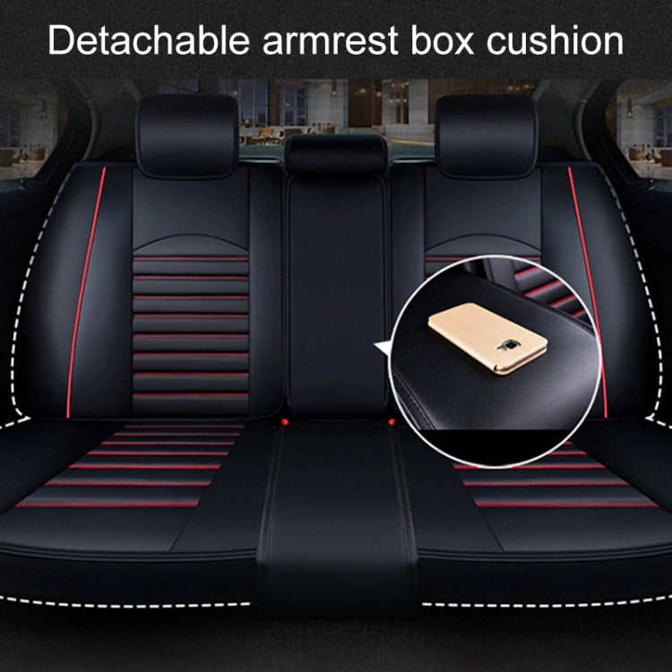 Universal PU Leather Car Seat Cover Black Red - Seat Accessories by PMC TechLife | Online Shopping South Africa | PMC TechLife | Buy Now Pay Later Mobicred