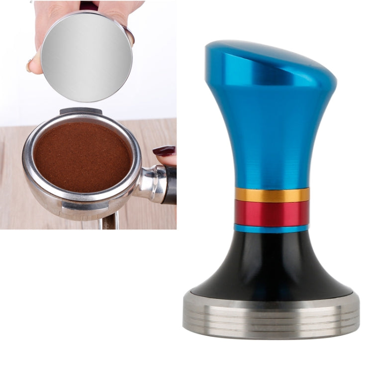 58mm CoffeeTamper Stainless Steel Coffee Powder Hammer Flat Base Powder Press(Blue) - free shipping - PMC TechLife - Order now!