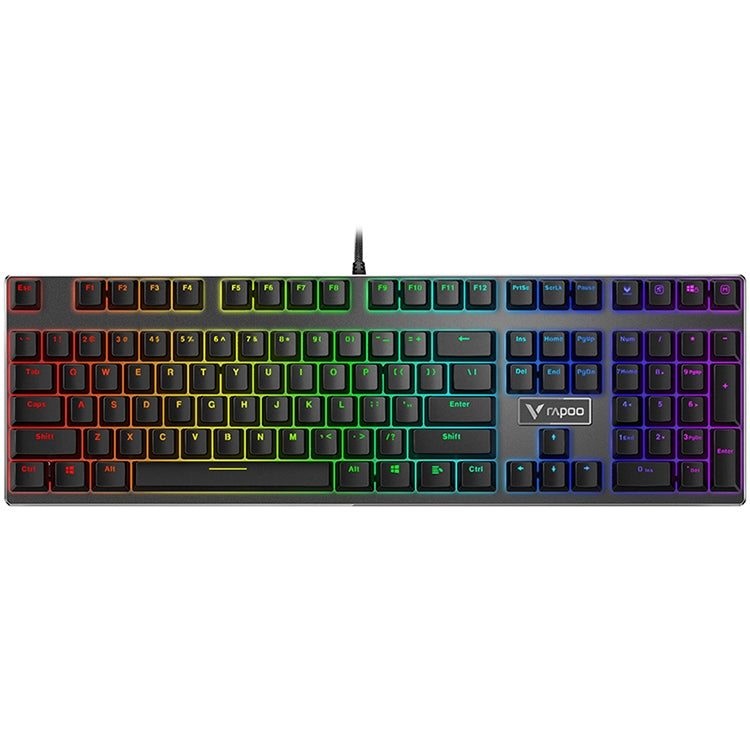 Rapoo V700RGB 104 Keys USB Wired Game Computer without Punching Mechanical Keyboard(Tea Shaft) - Wired Keyboard by Rapoo | Online Shopping South Africa | PMC Jewellery | Buy Now Pay Later Mobicred