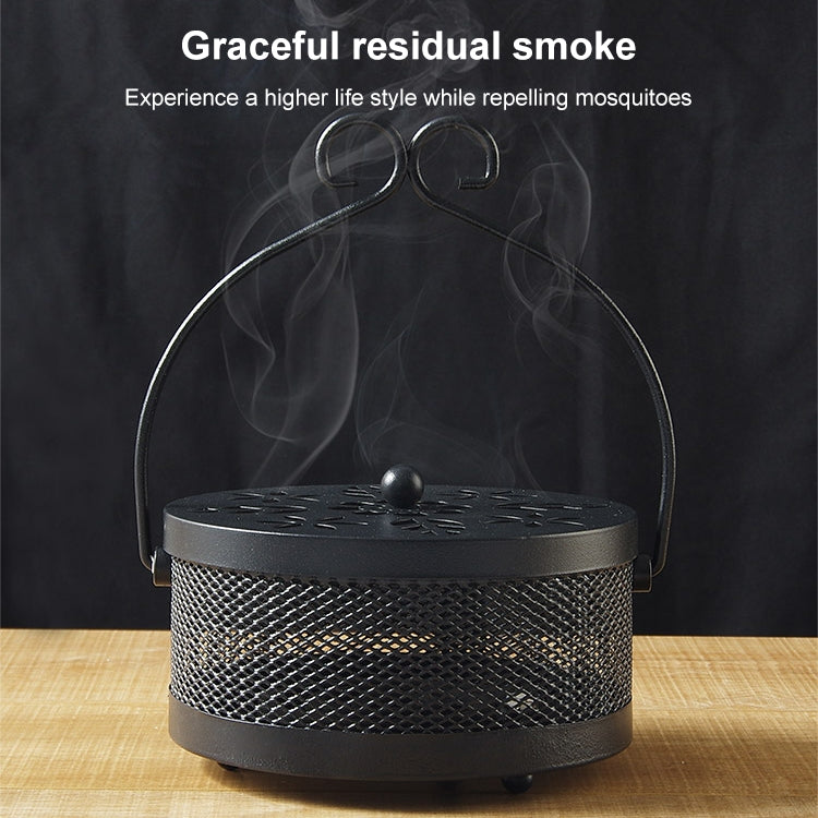 Outdoor Portable Multifunctional Hollow Fireproof Mosquito Coil Box with Lid(Black) - Mosquito Coil Tray by PMC TechLife | Online Shopping South Africa | PMC TechLife | Buy Now Pay Later Mobicred