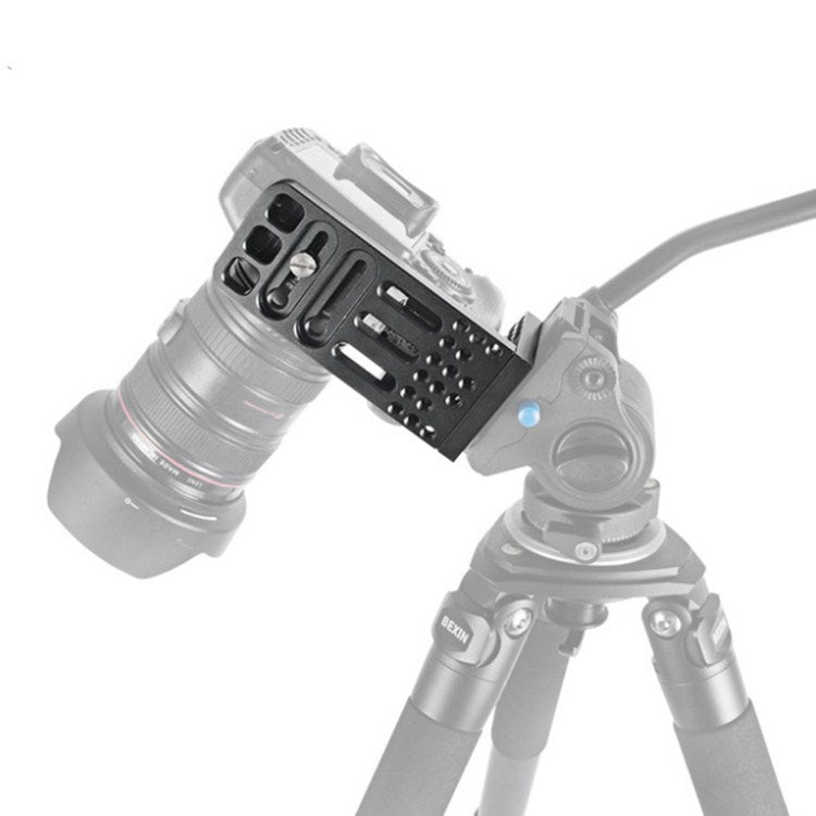 BEXIN L130A Vertical Shoot Quick Release L Plate Bracket 1/4 inch Screw Holes Base Holder - L-Bracket by BEXIN | Online Shopping South Africa | PMC TechLife | Buy Now Pay Later Mobicred