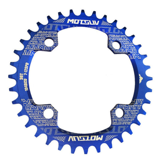 MOTSUV Narrow Wide Chainring MTB  Bicycle 104BCD Tooth Plate Parts(Blue) - Bicycle Brake Parts by PMC Jewellery | Online Shopping South Africa | PMC Jewellery | Buy Now Pay Later Mobicred