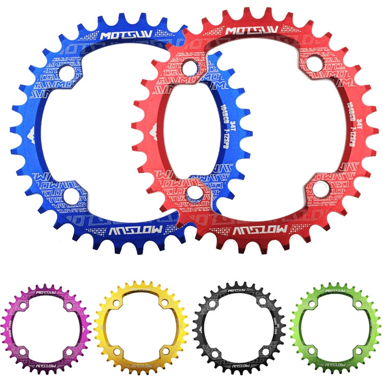 MOTSUV Narrow Wide Chainring MTB  Bicycle 104BCD Tooth Plate Parts(Black) - Bicycle Brake Parts by PMC TechLife | Online Shopping South Africa | PMC TechLife | Buy Now Pay Later Mobicred