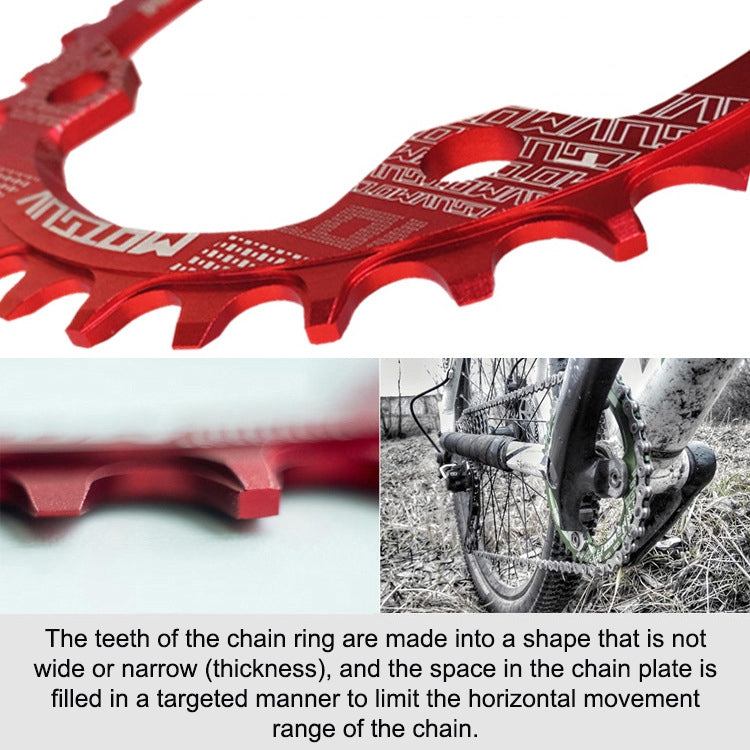 MOTSUV Narrow Wide Chainring MTB  Bicycle 104BCD Tooth Plate Parts(Green) - Bicycle Brake Parts by PMC TechLife | Online Shopping South Africa | PMC TechLife | Buy Now Pay Later Mobicred