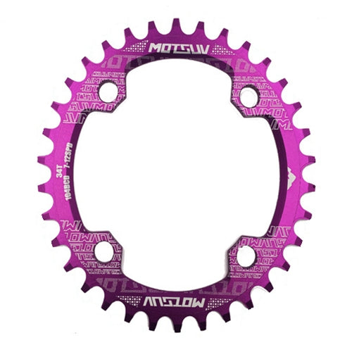 MOTSUV Narrow Wide Chainring MTB  Bicycle 104BCD Tooth Plate Parts(Purple) - Bicycle Brake Parts by MOTSUV | Online Shopping South Africa | PMC Jewellery | Buy Now Pay Later Mobicred