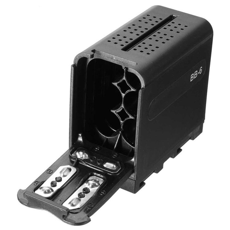 BB-6 AA Battery Box To F970 Box Universal Battery Box for LED Camera Light Fill Light - Battery Storage Box by PMC TechLife | Online Shopping South Africa | PMC TechLife | Buy Now Pay Later Mobicred