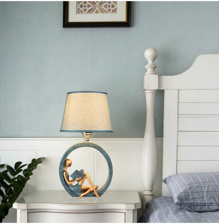 Modern Bedside Reading Statue Base Lamp Home Decoration, Light color:Button Switch 3W Yellow Light Bulb - Bedside Light by PMc TechLife | Online Shopping South Africa | PMc TechLife | Buy Now Pay Later Mobicred