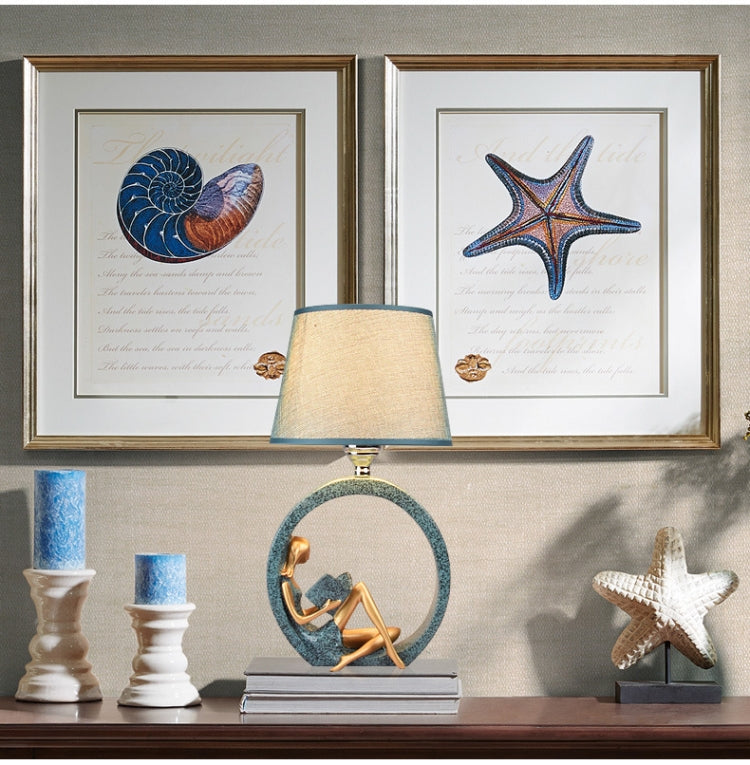 Modern Bedside Reading Statue Base Lamp Home Decoration, Light color:Button Switch 3W Yellow Light Bulb - Bedside Light by PMc TechLife | Online Shopping South Africa | PMc TechLife | Buy Now Pay Later Mobicred