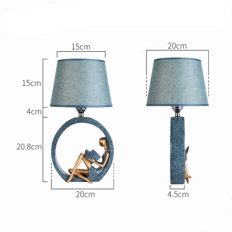 Modern Bedside Reading Statue Base Lamp Home Decoration, Light color:Button Switch 3W Yellow Light Bulb - Bedside Light by PMc TechLife | Online Shopping South Africa | PMc TechLife | Buy Now Pay Later Mobicred