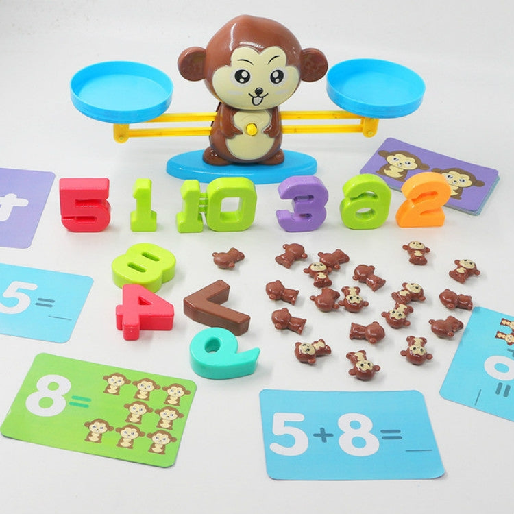 Monkey Balance Scale Toy Child Educational Math Toys(Brown) - Math Toys by PMC Jewellery | Online Shopping South Africa | PMC Jewellery | Buy Now Pay Later Mobicred