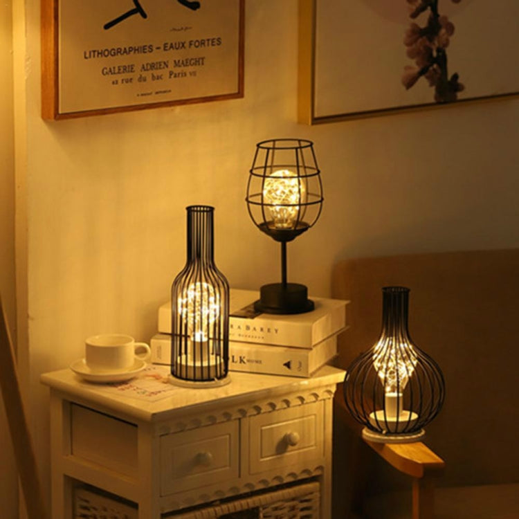 Retro Classic Iron Art LED Table Lamp Reading Lamp Night Light Bedroom Lamp Desk Lighting Home Decoration, Lampshade Style:Wake up Bottle - Night Lights by PMC Jewellery | Online Shopping South Africa | PMC Jewellery | Buy Now Pay Later Mobicred