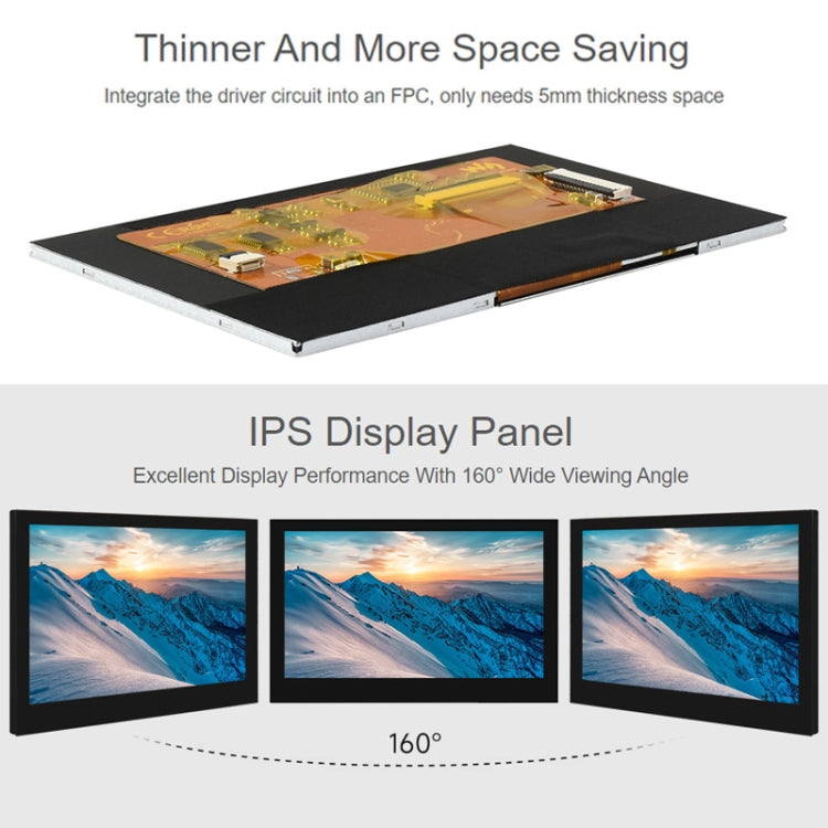 Waveshare 5 Inch DSI Display, 800 �� 480 Pixel, IPS Display Panel, Style:Touch Display - free shipping - PMC TechLife - Order now!