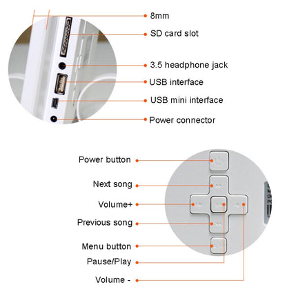 DPF-106 10.1 inch Digital Photo Frame LED Video Advertising Machine, Plug:UK Plug(White) - 11 inch Below by PMC Jewellery | Online Shopping South Africa | PMC Jewellery | Buy Now Pay Later Mobicred