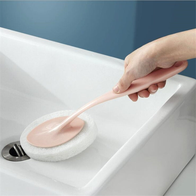 Bathroom Long Handle Cleaning Sponge Brush Floor Tile Decontamination Scouring Pad(Pink) - Cleaning Tools by PMc TechLife | Online Shopping South Africa | PMc TechLife | Buy Now Pay Later Mobicred