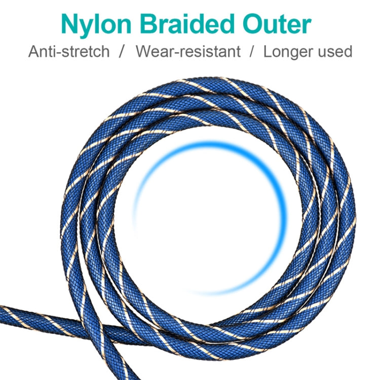 EMK 90 Degree Swivel Adjustable Right Angled 360 Degrees Rotatable Plug Nylon Woven Mesh Optical Audio Cable, Cable Length:3m(Blue) - free shipping - PMC Jewellery - Order now!