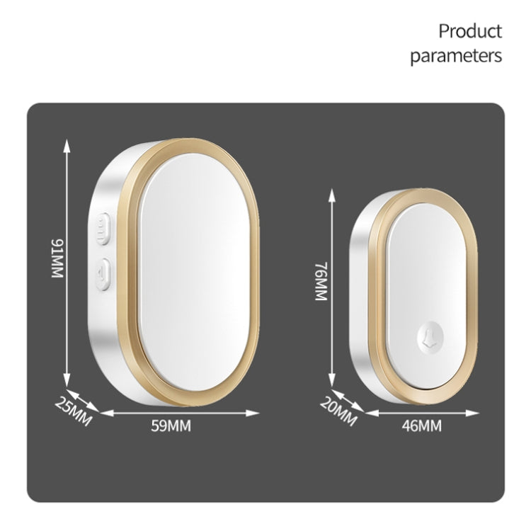 CACAZI A99 Home Smart Remote Control Doorbell Elderly Pager, Style:UK Plug(Silver) - Wireless Doorbell by CACAZI | Online Shopping South Africa | PMC TechLife | Buy Now Pay Later Mobicred