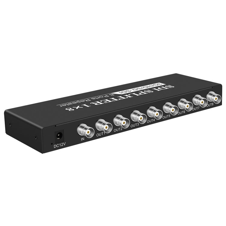1 In 8 Out SD-SDI / HD-SDI / 3G-SDI Distribution Amplifier Video SDI Splitter(EU Plug) - Splitter by PMC Jewellery | Online Shopping South Africa | PMC Jewellery | Buy Now Pay Later Mobicred