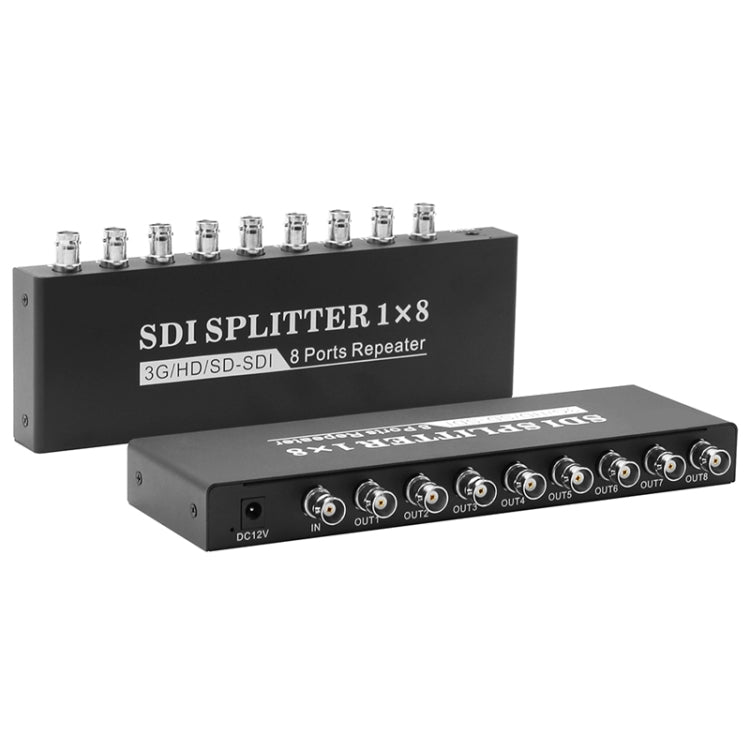 1 In 8 Out SD-SDI / HD-SDI / 3G-SDI Distribution Amplifier Video SDI Splitter(EU Plug) - Splitter by PMC Jewellery | Online Shopping South Africa | PMC Jewellery | Buy Now Pay Later Mobicred