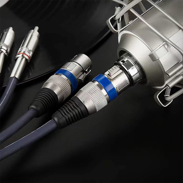 2RCA Male 2XLR Caron Female Speaker Audio Balance Cable, Length:5m - Microphone Audio Cable & Connector by PMC Jewellery | Online Shopping South Africa | PMC Jewellery | Buy Now Pay Later Mobicred