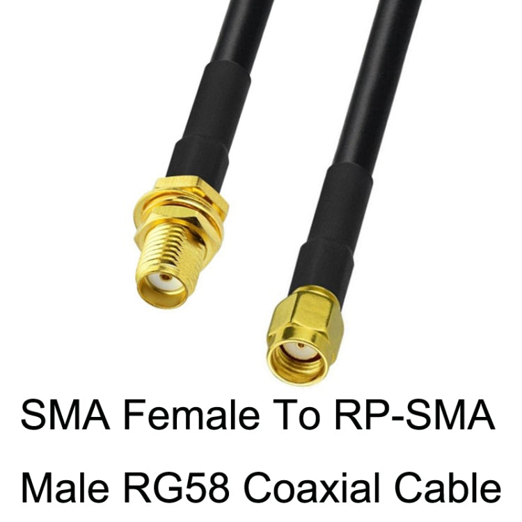 SMA Female To RP-SMA Male RG58 Coaxial Adapter Cable, Cable Length:10m - Connectors by PMC Jewellery | Online Shopping South Africa | PMC Jewellery | Buy Now Pay Later Mobicred